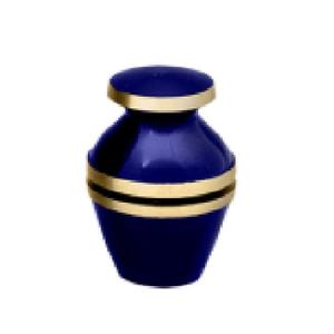 High Quality Brass Cremation <b>Keepsake</b> Urns With Gold Band And Brown Color Finished Metal Funeral Urns <b>For</b> Human <b>Ashes</b> - Product Image 2