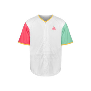 เสื้อเจอร์ซีย์เบสบอลติดกระดุมเสื้อเจอร์ซีย์สีทึบผลิตจากปากีสถาน - Product Image 2