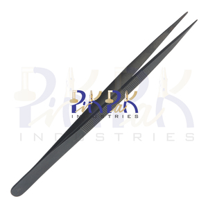 Pinzas de Diamante Negro Punta media Longitud total 160mm Hecho de acero inoxidable Fabricación de joyas Pinzas para manualidades DIY - Product Image 3