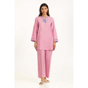 ชุดเซ็ตผ้าอ็อกซ์ฟอร์ดเนื้อผ้าระบายอากาศดี ลายปักด้ายย้อมสี รุ่น IPST-44783-A สำหรับฤดูใบไม้ผลิ/ฤดูร้อน พร้อมเสื้อแขนสามส่วน - Product Image 3