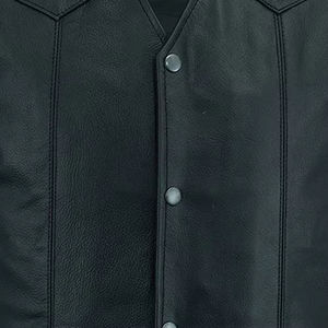 Chaleco de cuero de alta calidad para hombre hecho a medida más vendido, estilo informal transpirable con decoración de botones para invierno - Product Image 6