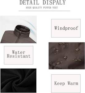 Venta Directa de Fábrica, Chaleco Acolchado con Cierre y Cuello en V, Personalizable, Transpirable, de Alta Calidad, para Hombre, Invierno, Casual - Product Image 4