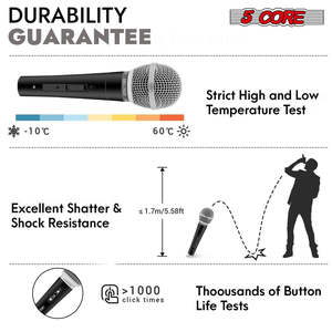 ไมโครโฟนไดนามิก 5Core XLR สำหรับคาราโอเกะ ร้องเพลงในสตูดิโอ ไมค์แบบมือถือ - Product Image 6