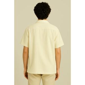 เสื้อเชิ้ตแขนยาวสำหรับผู้ชายผ้าลินินคอตตอน100% ปักลายดอกไม้ดีไซน์ดึงดูดใจ - Product Image 4