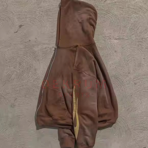 Nouvel Arrivage Survêtements Homme Hiver Grande Taille en Coton Éponge Couleur Unie Vente en Gros Faible MOQ Couleur Personnalisable - Product Image 3