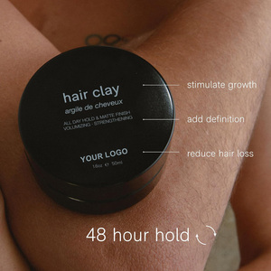 Pomade capillaire biologique à label privé, <span class=keywords><strong>cire</strong></span> à forte tenue, brillance, volumisante, coiffage des cheveux, 50g, fournisseur en gros - Product Image 2