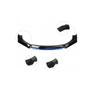 ขอบด้านหน้า4ชิ้นสีน้ำเงินเปียโนอเนกประสงค์กันชนหน้าสีดำติดด้วยประสิทธิภาพ - Product Image 5