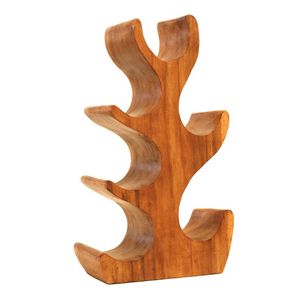 Porte-bouteille en bois rustique avec finition artisanale pour les amateurs de décoration vintage - Product Image 2