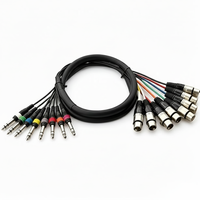 Câble multipaire audio XLR femelle 4, 6, 8, 12 broches vers XLR mâle 4, 6, 8, 12 broches stéréo