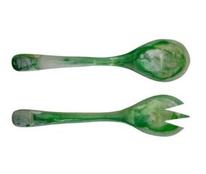 Juego de Cubiertos para Ensalada de Resina con Diseño de Remolino, Cubiertos de Cocina Premium para Mesa, Cubiertos para Servir y Mezclar Ensaladas al Mejor Precio - Product Image 1