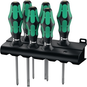 Wera 6-Piece <b>Screwdriver</b> <b>Set</b>-Slotted PH PZD-2-Component Handle Round Blade (335/350/355/6) - Product Image 1