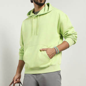 Sudaderas con capucha de calle de alta calidad para hombre 450GSM 100% algodón Sudadera con capucha de gran tamaño para hombre Casual en blanco suelta Fit Color sólido Sudadera con capucha para hombre - Product Image 5