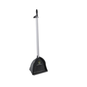 FANATIK Long Handle Broom and Dustpan Set Durable PET Unflagged Medium Bristle Floor Cleaning Tool - Product Image 1