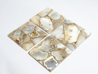 Sous-verres en agate gravée avec motif d'amour - Couleur et logo personnalisables 10x10cm Décoration d'intérieur et cadeaux de pendaison de crémaillère
