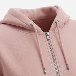 Conjunto Deportivo de 2 Piezas para Mujer al por Mayor, con Logotipo Personalizado, 100% Algodón, Transpirable, Top Corto, Sudadera con Cremallera y Pantalones Jogger de Alta Calidad - Product Image 4