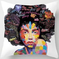 Housse de coussin Paysage Safari Africain en Polyester Doux, Motif Coucher de Soleil, Arbre et Carte d'Afrique, pour Canapé