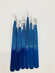 แหนบขนตาเคลือบสีฟ้าสำหรับต่อขนตาสีฟ้าแบบยั่งยืนปรับแต่งได้ตามต้องการ - Product Image 3