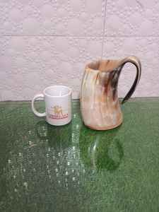 Paquete Jumbo de la mejor calidad, taza de cuerno vikingo con técnica tallada, incluye cuchara de bandeja de cuerno para disfrutar de bebidas artesanales naturales - Product Image 3