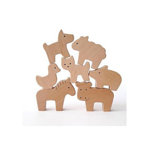 Animales de madera de 99 Gold Data-Juguetes educativos Regalos para niños Animales de madera bosque animal juguete - Product Image 1