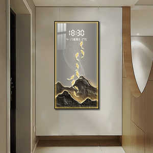 Décoration d'intérieur électrique intelligente Golden Mountain Art Glowing Fish, disponible en tailles 3x2 et 2.4x2 pieds - Product Image 1