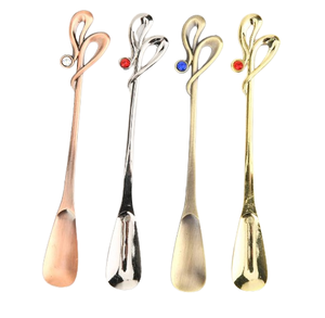 Plume Forme Métallique Poignée Argent Fini Couverts En Métal Ustensiles De Cuisine Salade Serveur À Manger Accessoires Couverts - Product Image 5