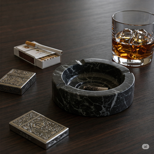 Cenicero de mármol superventas, precio bajo, accesorio decorativo de lujo para fumar, proveedor mayorista directo de fábrica para compradores de todo el mundo - Product Image 4