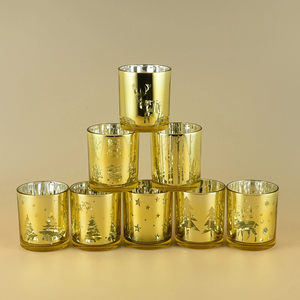 Gold Glass Antique Votive Best Design High Finishing Trendy Candle Holder Top Quality Handcrafted Table <b>Decor</b> Candle <b>Jar</b> - Product Image 2