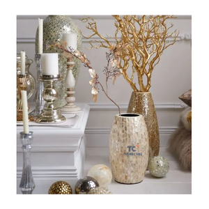 Vase en nacre de haute qualité, vase en coquille, vase décoratif de style antique, best-seller - Product Image 3