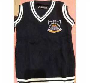 เสื้อสเวตเตอร์เครื่องแบบนักเรียนแขนครึ่งแขนสีดำสำหรับทุกเพศเสื้อผ้าคอตตอนดีไซน์แบบกำหนดเองสำหรับเด็กฤดูใบไม้ร่วง/ฤดูหนาว - Product Image 2