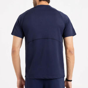 T-shirt de haute qualité vêtements pour hommes 100% coton O cou à manches courtes t-shirt premium taille régulière panneau conception couleur t-shirt hommes - Product Image 3