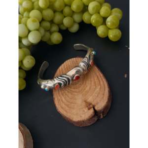 Bracelet de manchette Lorenzo James Fashion, design multi-pierres et argent sterling - Product Image 4