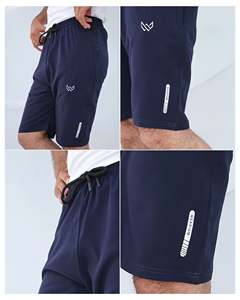 กางเกงขาสั้นรัดรูปแห้งเร็วสำหรับวิ่งกลางแจ้งกางเกงออกกำลังกายสำหรับผู้ชายสีแดงเข้ม - Product Image 5