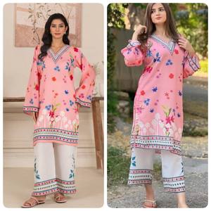 Adorable Salwar Kameez de Algodón para Mujer, Bordado, Estilo Pakistaní, para Fiestas, Graduaciones, Ocasiones Casuales, Secado Rápido - Product Image 4