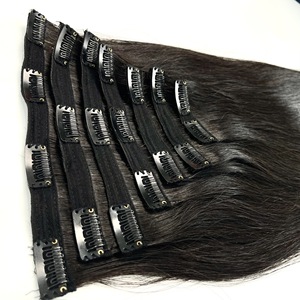 LISTO PARA ENVIAR 100% Clip de cabello humano vietnamita en extensiones de cabello al por mayor de la mejor calidad sin desprendimiento sin enredos - Product Image 1