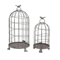 Cage à oiseaux élégante en métal faite à la main, durable, en fer, suspendue, écologique, réglable, décorative pour jardin extérieur