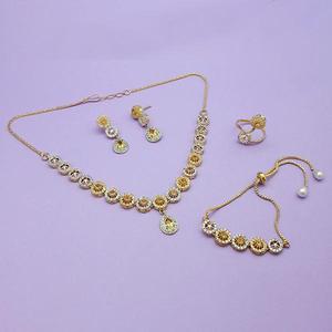 Ensemble de bijoux Pralhad AD Fine comprend un collier en pierre Bague Bracelet-FBP0040F - Product Image 1