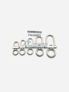 Eslingas de Cetrería Británicas HAMMERCO de Acero Inoxidable Niquelado con Certificación CE ISO para Caza de Águilas, Cerneros y Uso con Mascotas 5 # - Product Image 2