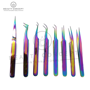 แหนบขนตาตรงและโค้งสีไทเทเนียมหลายสีที่มีคุณภาพสูงสุดทำด้วยตัวเองทนทานตามแนวคิดความงามที่เป็นมิตรกับสิ่งแวดล้อม - Product Image 4