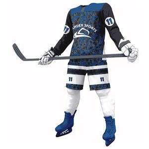 Uniforme de hockey sur glace d'impression sublimée de haute qualité uniforme de hockey sur glace respirant et durable d'équipe sportive sur mesure - Product Image 2