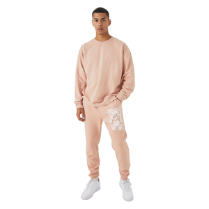 Conjunto Deportivo para Hombre con Sudadera de Cuello Redondo y Pantalones de Invierno, Estampado Gráfico Personalizado, 100% Algodón Transpirable, con Logotipo Serigrafiado - Product Image 1