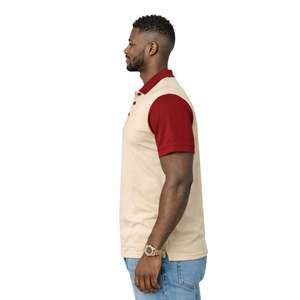 Polo Kappa Alpha Psi en crème, taille réelle, mélange de coton premium, broderie de la lettre grecque, vêtements de fraternité - Product Image 3