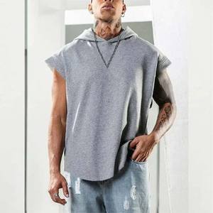 Chaleco Deportivo Informal con Capucha para Hombre, Camiseta sin Mangas para Gimnasio, Transpirable, de Punto, Talla Grande, Color Sólido, Estilo Urbano - Product Image 5