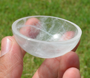 Gran oferta de la mejor calidad, cuenco de cristal de 2 pulgadas de cuarzo transparente Natural a granel, cuenco curativa de piedra tallada a mano - Product Image 3