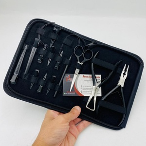 ชุดอุปกรณ์ต่อผมสแตนเลสอย่างยั่งยืนคีมหนีบสีดำด้านปรับแต่งโลโก้ได้ตามต้องการ - Product Image 5