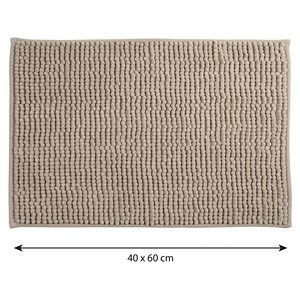 Alfombra de baño de microfibra MSV 'Chenille' en color topo 40 x 60 cm - Product Image 2