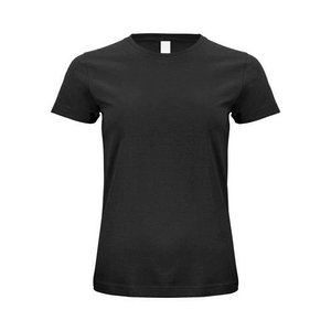 Camiseta media de algodón de manga para mujer de color verde sólido Camiseta transpirable fácil de usar Impresión personalizada Patrón sólido Estilo informal. - Product Image 2