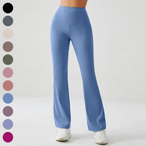 Venta al por mayor de encargo de cintura alta deporte entrenamiento Yoga pantalones Leggings mujeres suave poliamida Fitness Leggings con bolsillos - Product Image 2