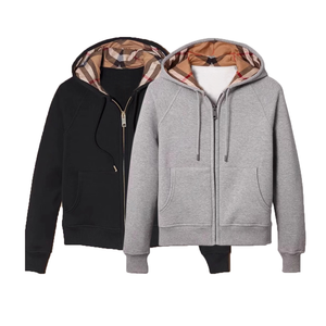 Veste en molleton à capuche en coton avec impression numérique vintage d'hiver, logo personnalisé, pour hommes, coupe-vent, luxe, décontractée, fermeture éclair, sport, jogging - Product Image 1