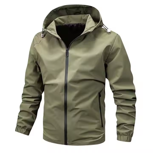 . Blouson aviateur homme léger tissu respirant fermeture à glissière complète sur le devant parfait pour les vêtements décontractés et les aventures en plein air - Product Image 4