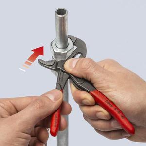 For Knipex Cobra Hightech Water Pump Pliers Grey Atramentized with Non-Slip <b>Plastic</b> Handles Head <b>Polished</b> - Product Image 2